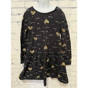 BCBGirls Cotton Spandex Love Dress Black And Gold Large 8/10